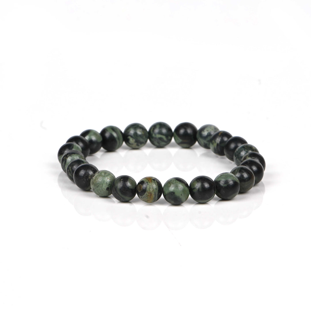 Natural Kambaba Jasper Bracelet 8mm Beads Stretchable | Healing Crystal Jewelry