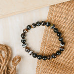 Load image into Gallery viewer, Natural Black Sulemani Hakik Bracelet 8mm Beads Stretchable | Healing Crystal Jewelry