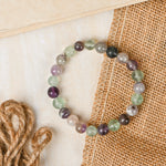 Load image into Gallery viewer, Natural Fluorite Bracelet 8mm Beads Stretchable | Healing Crystal Jewelry