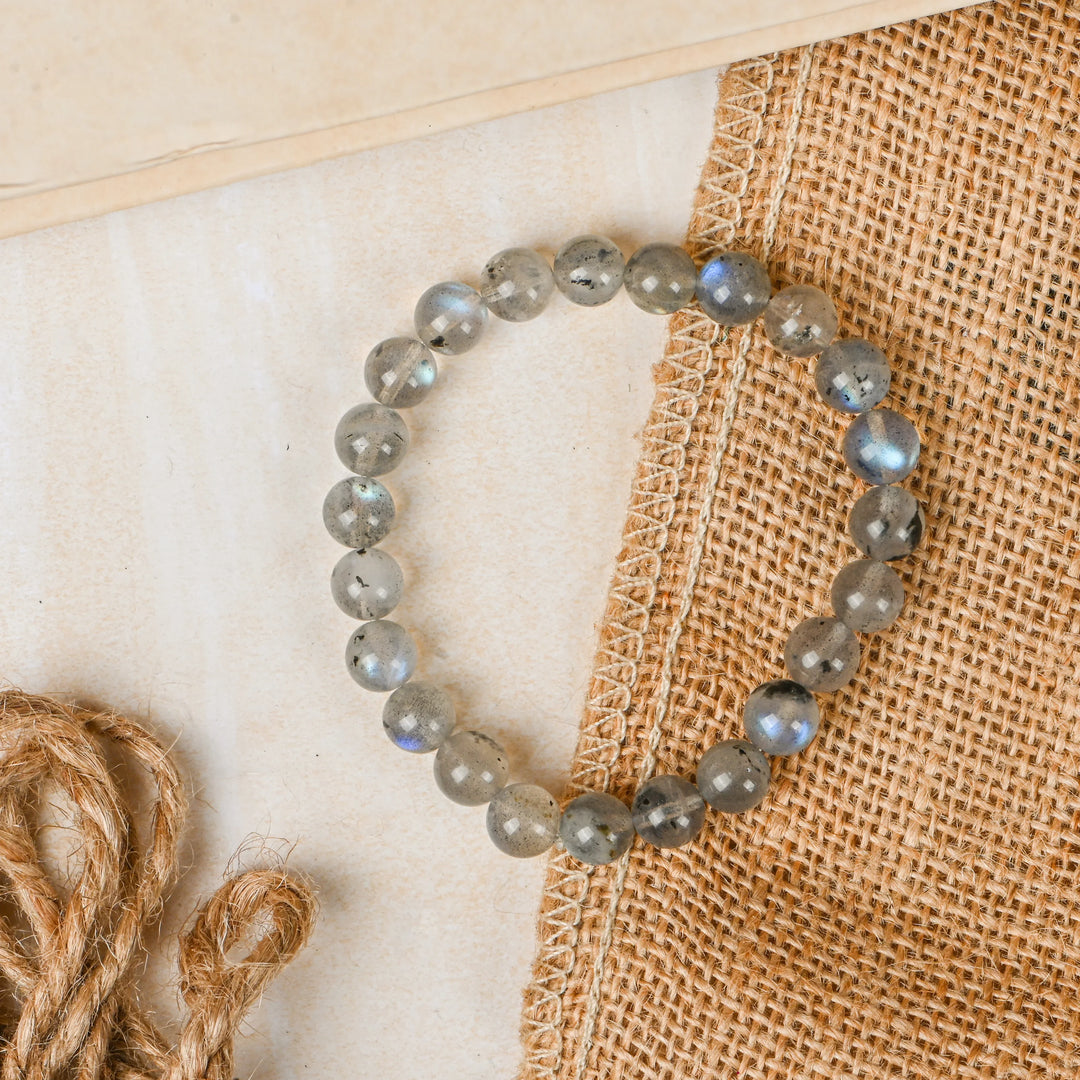 Natural Labradorite AAA Quality Bracelet 8mm Beads Stretchable | Healing Crystal Jewelry