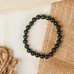 Load image into Gallery viewer, Natural Black Obsidian Bracelet 8mm Beads Stretchable | Healing Crystal Jewelry