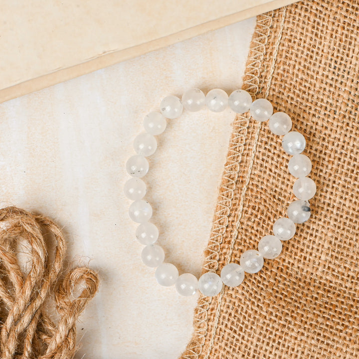 Rainbow Moonstone Bracelet – Vibrating Crystals, Jaipur