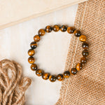 Load image into Gallery viewer, Natural Tiger Eye Bracelet 8mm Beads Stretchable | Healing Crystal Jewelry