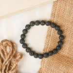Load image into Gallery viewer, Natural Lava Bracelet 8mm Beads Stretchable | Healing Crystal Jewelry