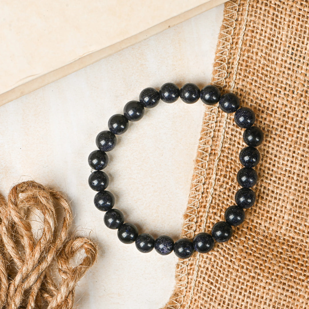 Natural Blue Tiger Eye Bracelet 8mm Beads Stretchable | Healing Crystal Jewelry