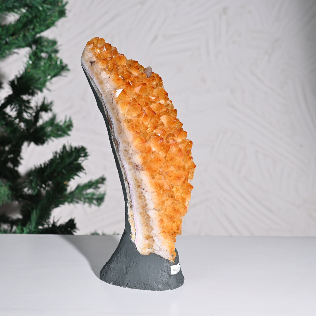 Natural Citrine Geode Cluster 3.85kg – Prosperity & Meditation Crystal