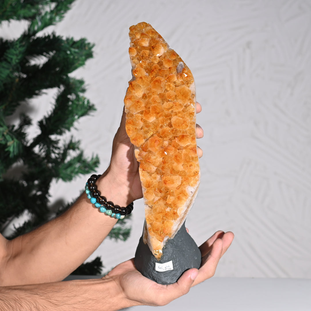 Natural Citrine Geode Cluster 3.85kg – Prosperity & Meditation Crystal