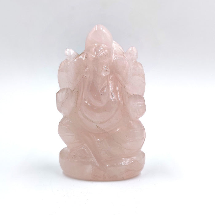 Rose Quartz Ganesha – Vibrating Crystals, Jaipur