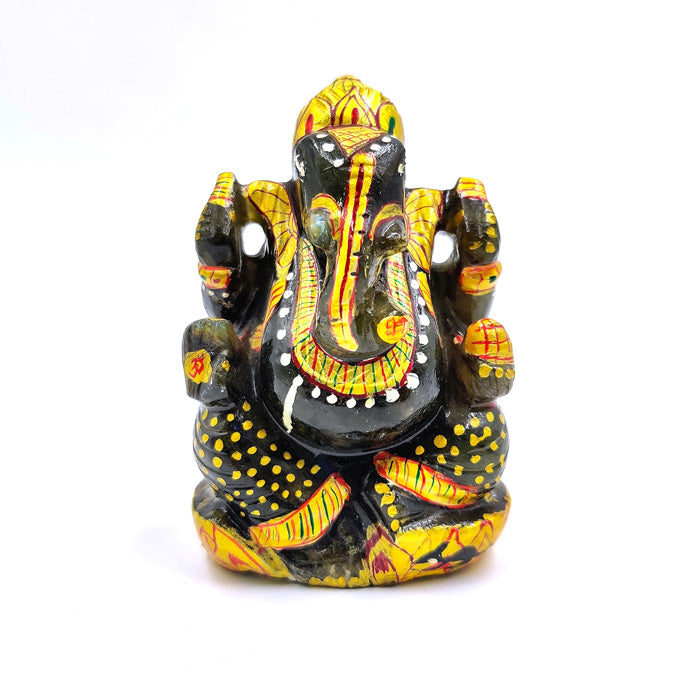 Labradorite Ganesha (Painted)