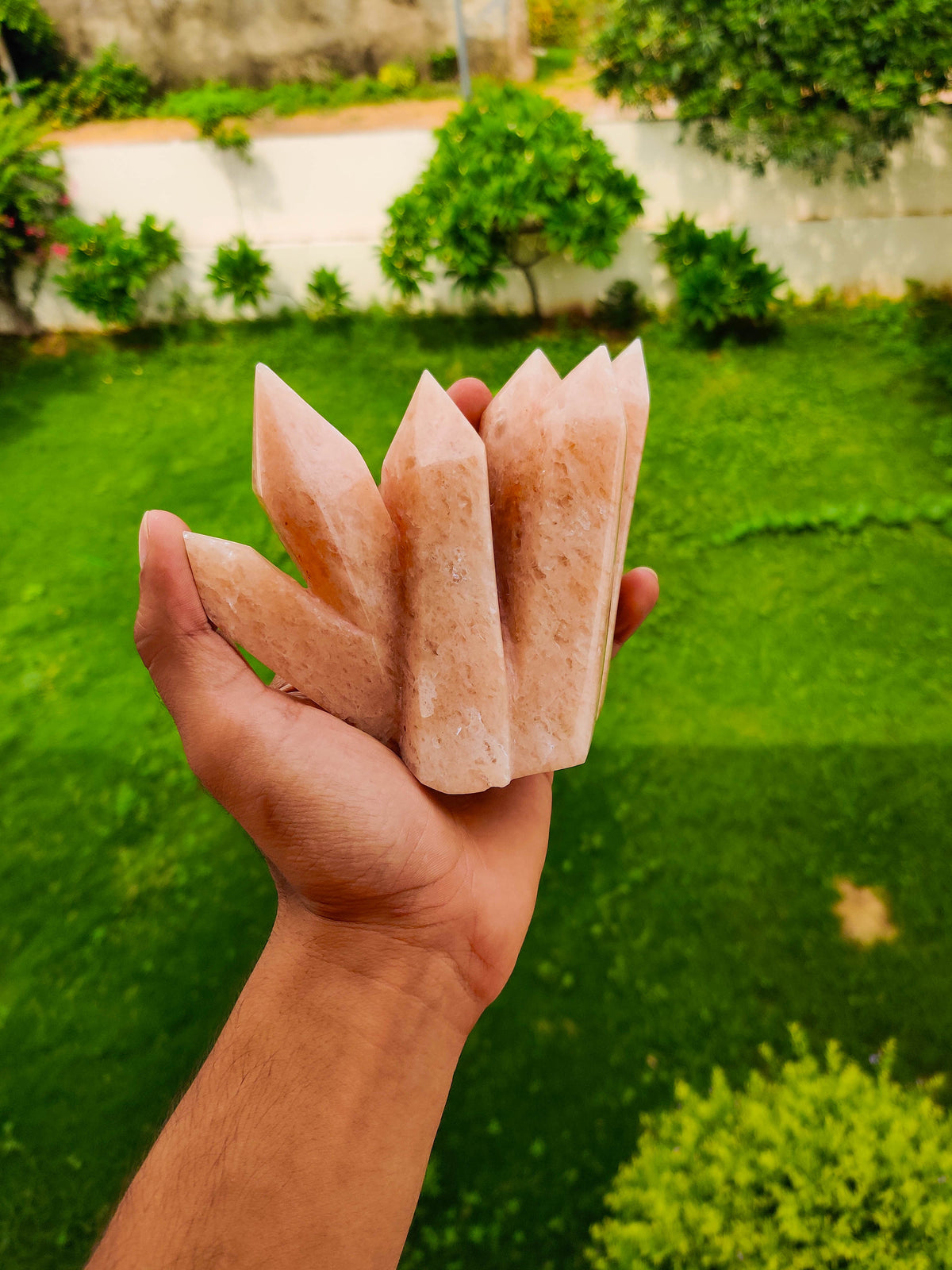 Peach Aventurine Cluster Tower