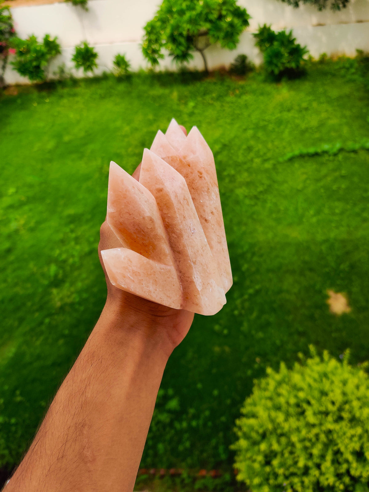 Peach Aventurine Cluster Tower