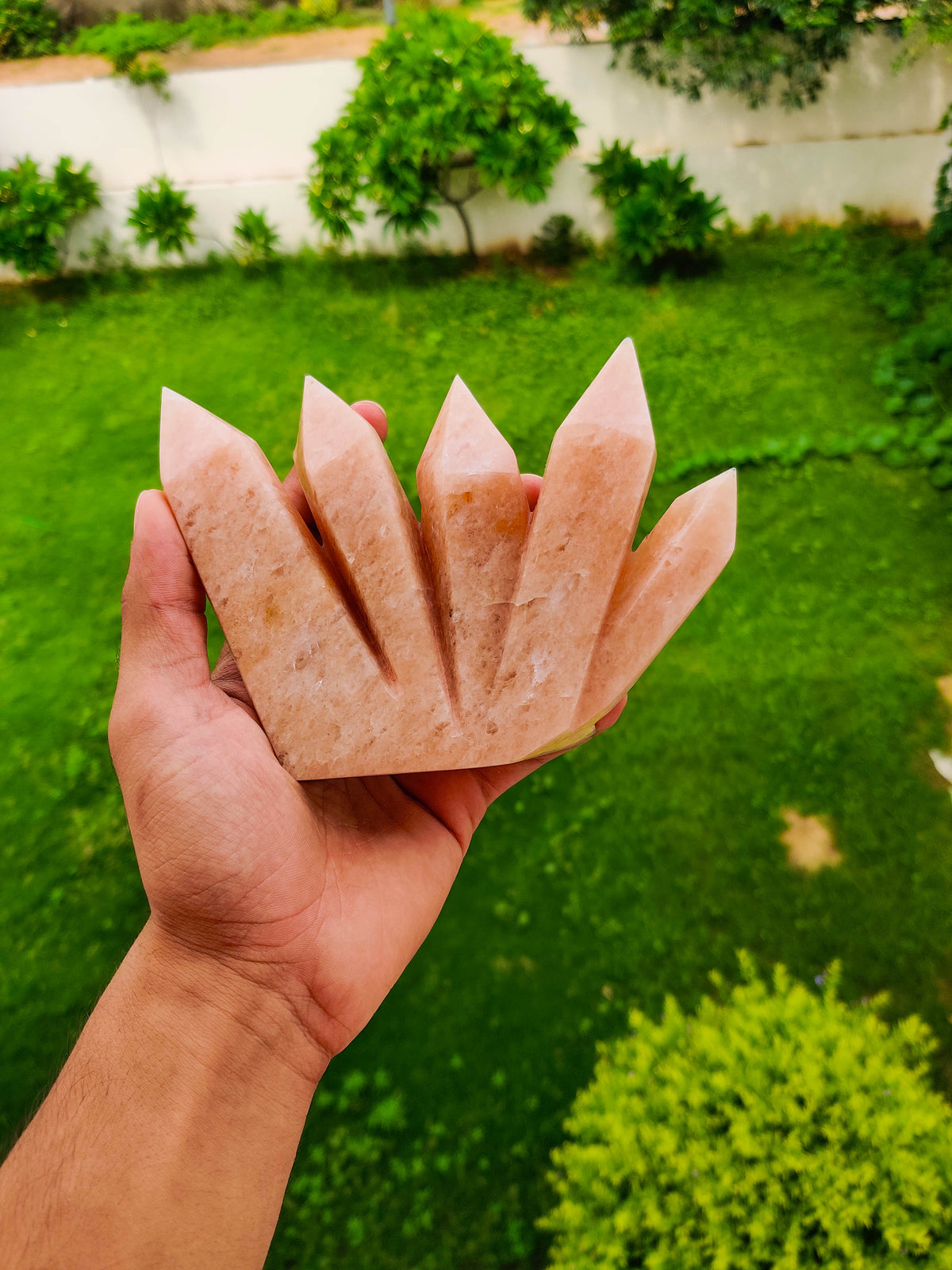 Peach Aventurine Cluster Tower