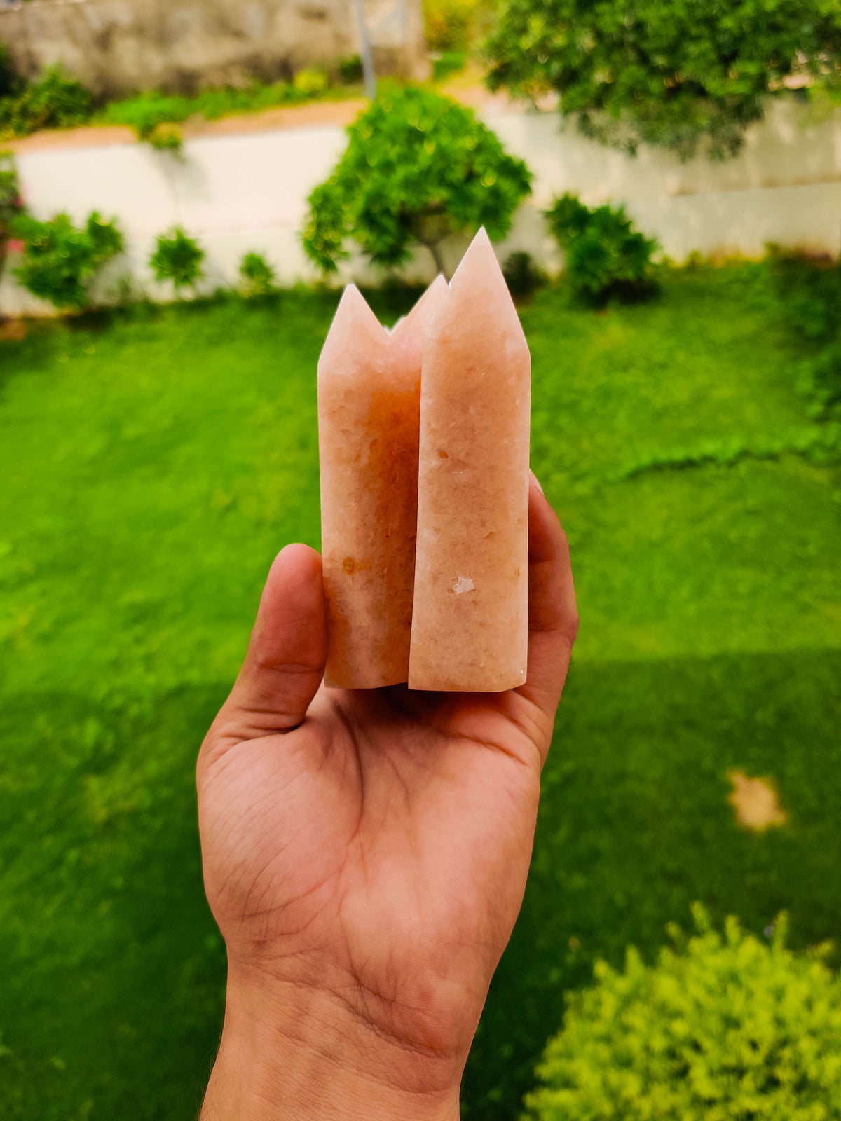 Peach Aventurine Cluster Tower
