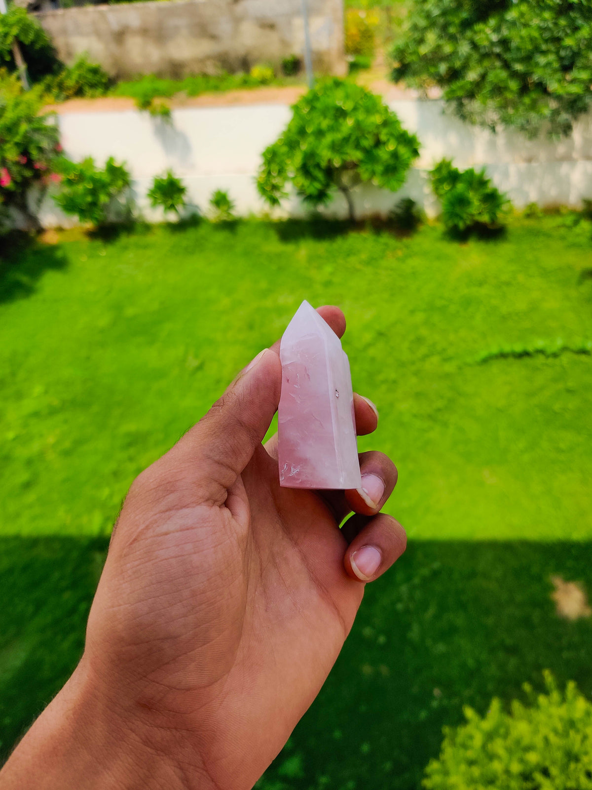 Rose Quartz Cluster Tower