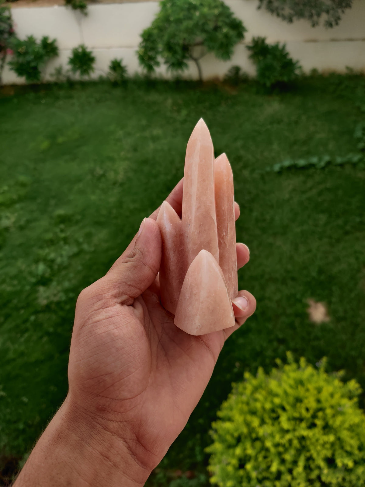 Peach Aventurine Cluster Tower