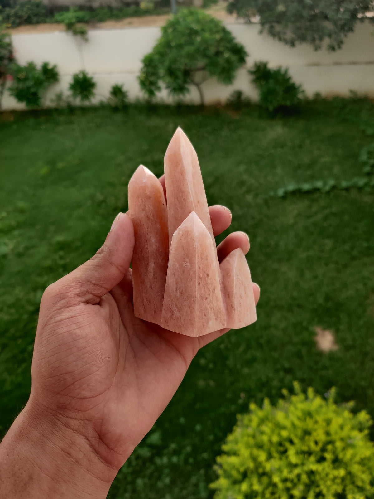 Peach Aventurine Cluster Tower