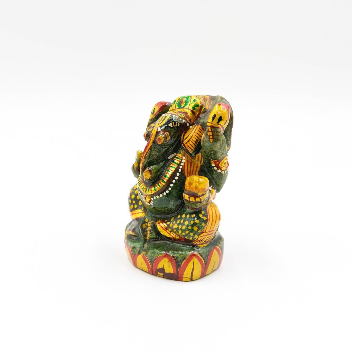 Dark Green Aventurine Ganesha (Painted)