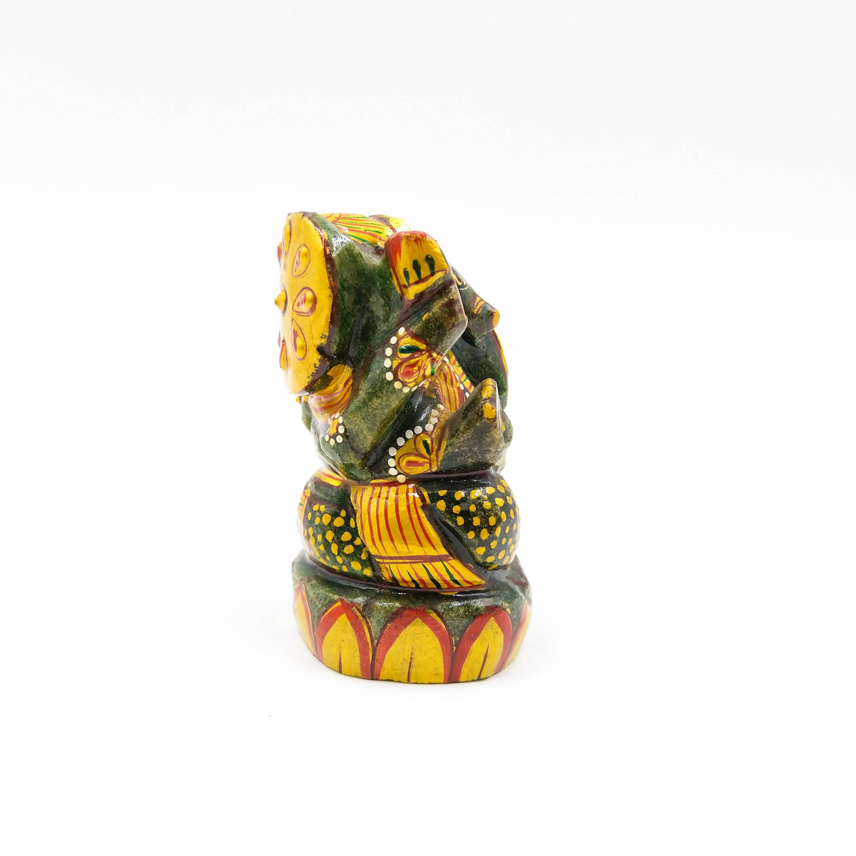 Dark Green Aventurine Ganesha (Painted)