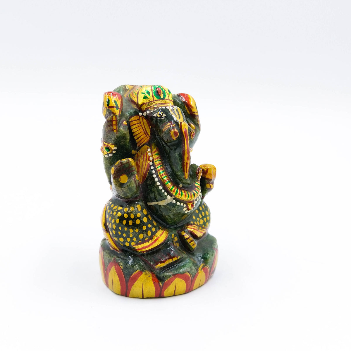 Dark Green Aventurine Ganesha (Painted)