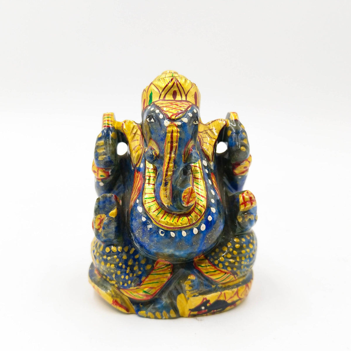 Lapis Lazuli Ganesha (Painted) – Vibrating Crystals, Jaipur