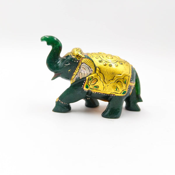 Dark Green Aventurine Elephant – Vibrating Crystals, Jaipur