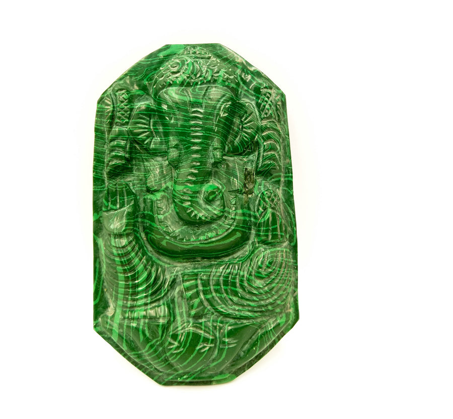 Synthetic Malachite Ganesha