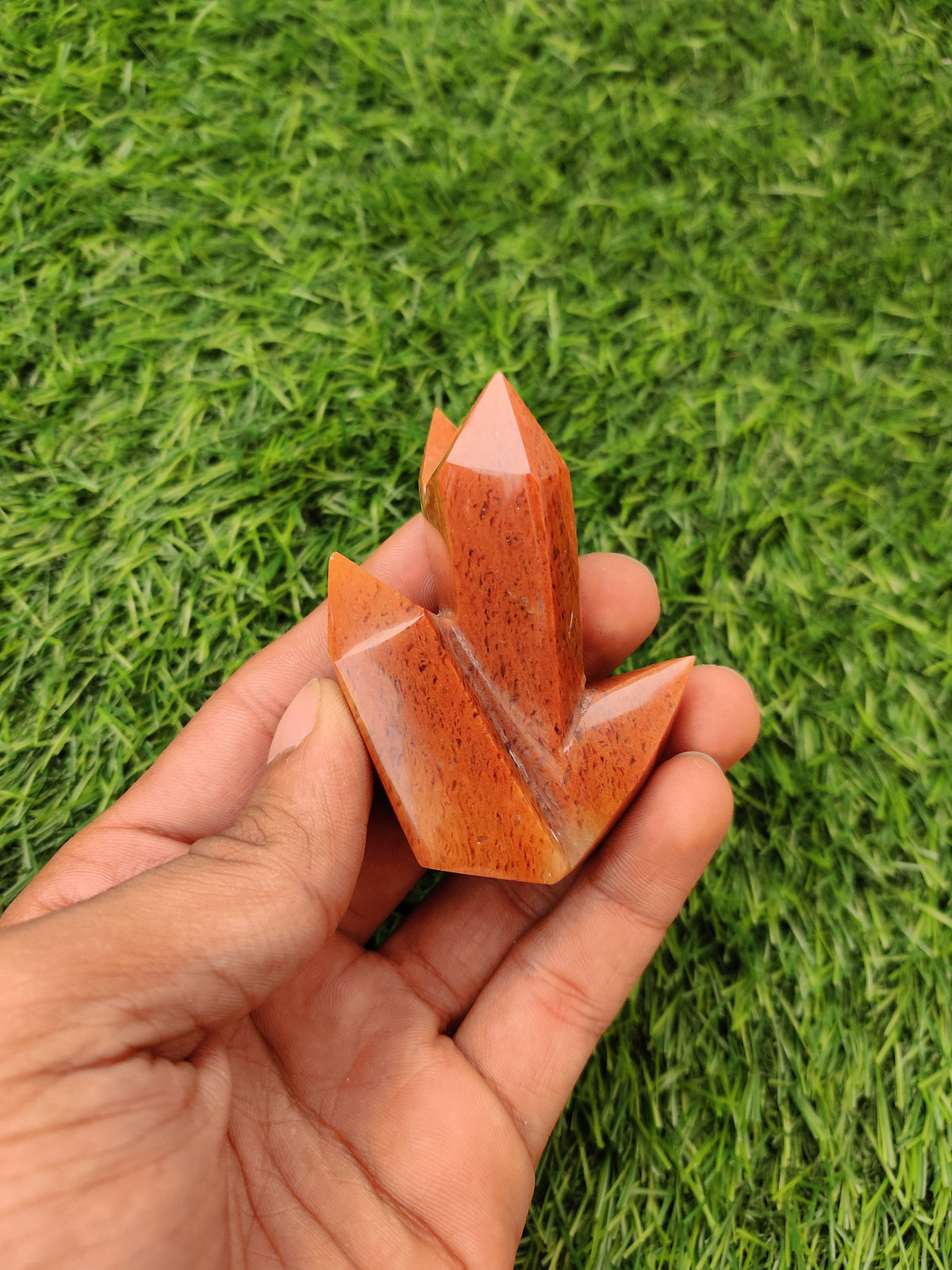 Dark Goldy Quartz Tower – Vibrating Crystals, Jaipur