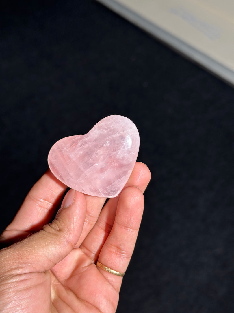Rose Quartz Heart Crystal 66.84g – Natural Love & Peace Stone