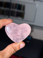 Load image into Gallery viewer, Rose Quartz Heart Crystal 66.84g – Natural Love &amp; Peace Stone