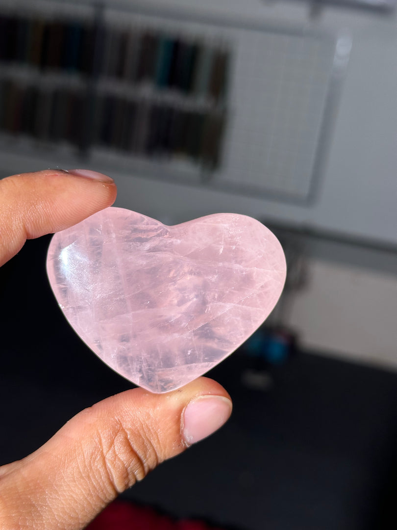 Rose Quartz Heart Crystal 66.84g – Natural Love & Peace Stone