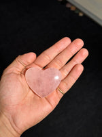 Load image into Gallery viewer, Rose Quartz Heart Crystal 76.10g – Natural Love Healing Gemstone