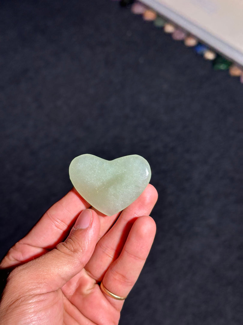 Green Aventurine Heart Gemstone 31.58g – Natural Prosperity Healing Crystal