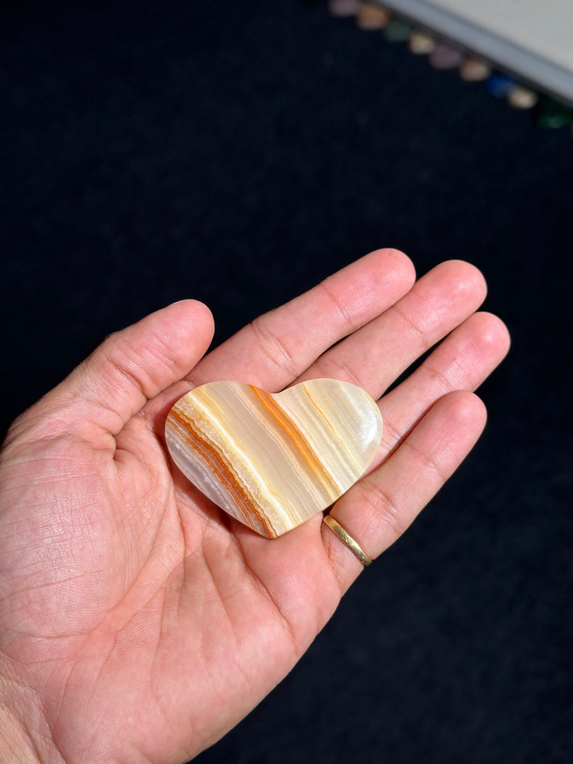 Sardonyx Heart Crystal 50.15g – Natural Protection Healing Gemstone