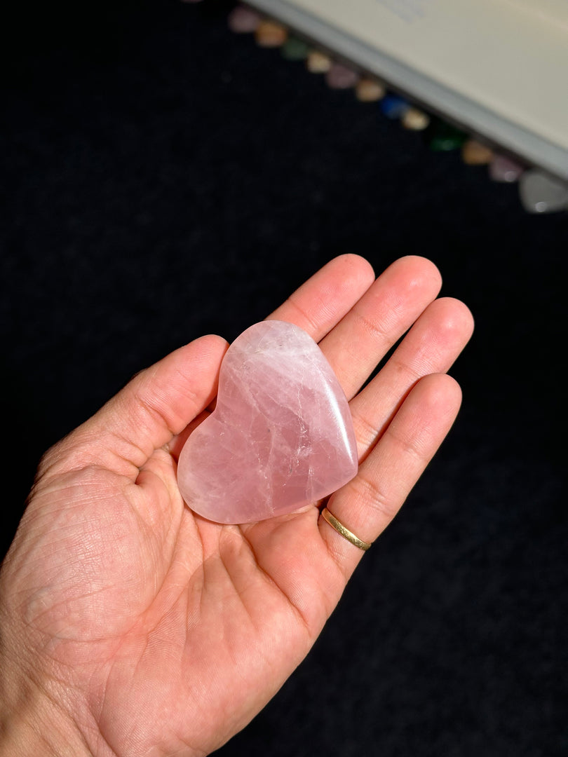 Rose Quartz Heart Crystal 79.41g – Natural Love & Emotional Healing Gemstone