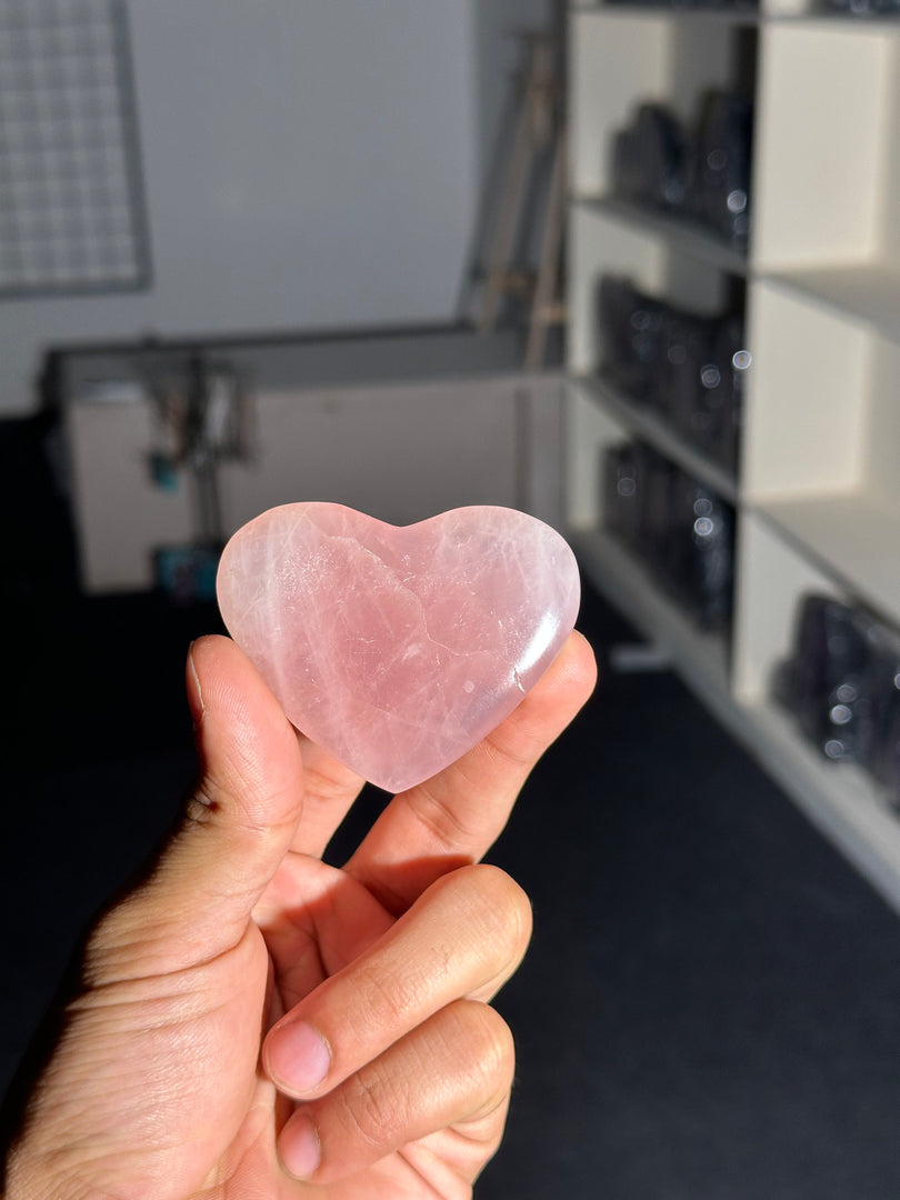 Rose Quartz Heart Crystal 79.41g – Natural Love & Emotional Healing Gemstone