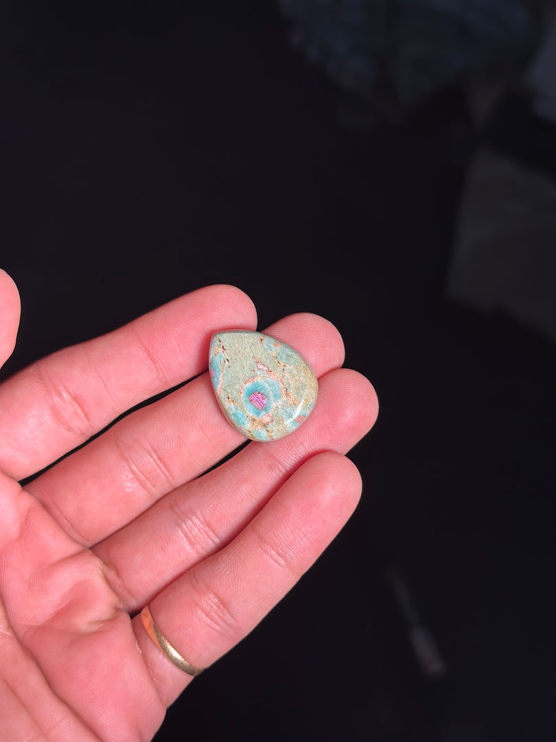 Polished Ruby Fuchsite Stone – 6.96g Natural Crystal for Positive Vibrations
