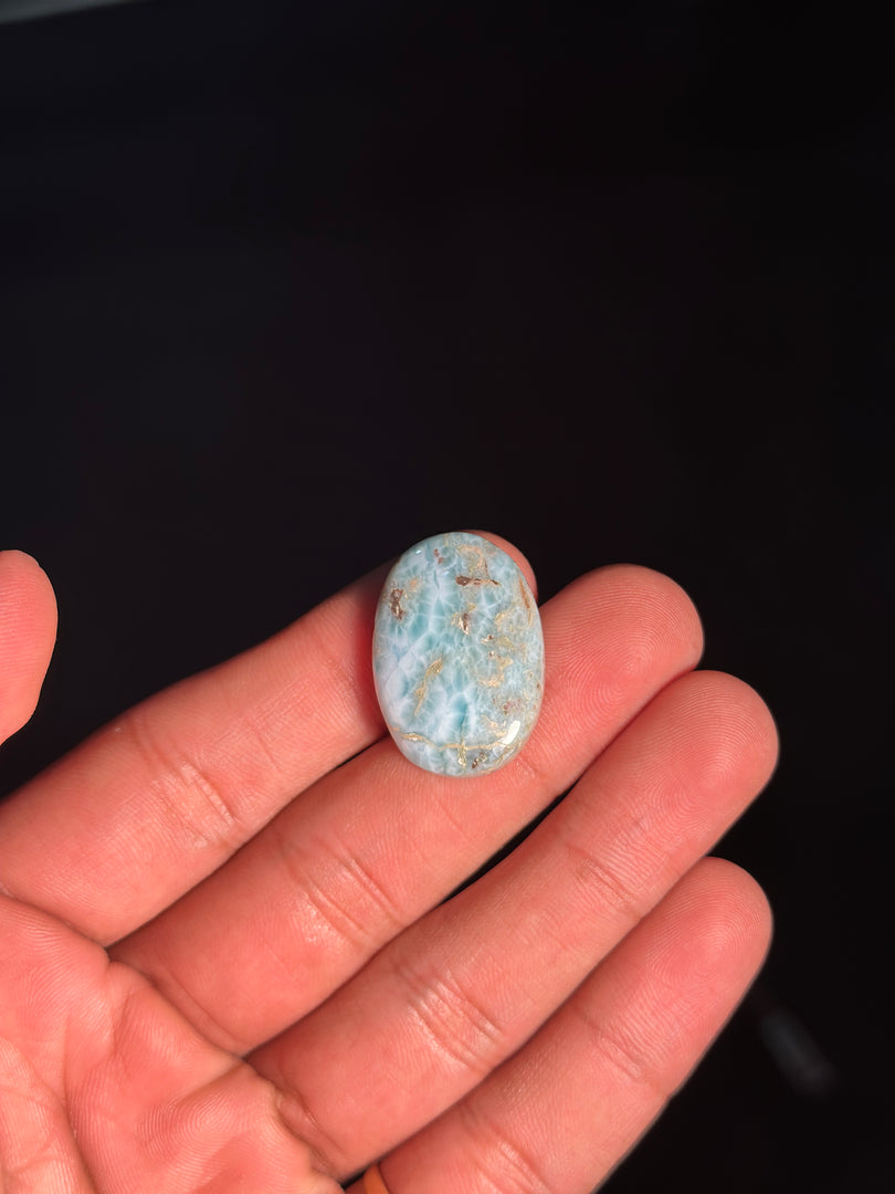 Authentic Larimar Gemstone 6.72g – Natural Healing Crystal for Stress Relief & Positivity