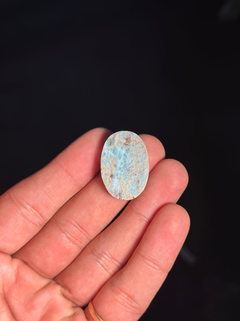 Authentic Larimar Gemstone 6.72g – Natural Healing Crystal for Stress Relief & Positivity