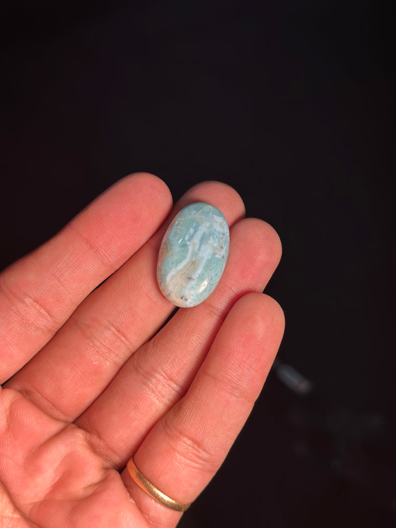 Premium Larimar Crystal 5.56g – Natural Blue Stone for Spiritual Healing & Serenity