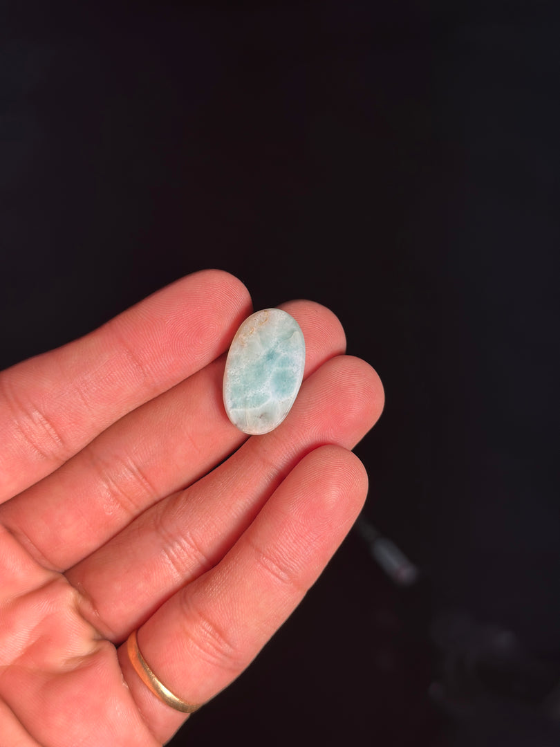 Larimar Crystal 3.87g – Genuine Blue Pectolite Healing Stone for Peace & Balance
