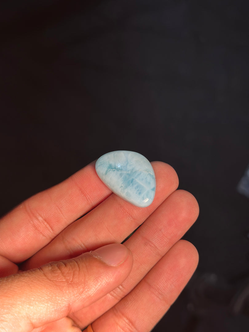 Authentic Larimar Gemstone 7.10g – Natural Healing Crystal for Stress Relief & Positivity