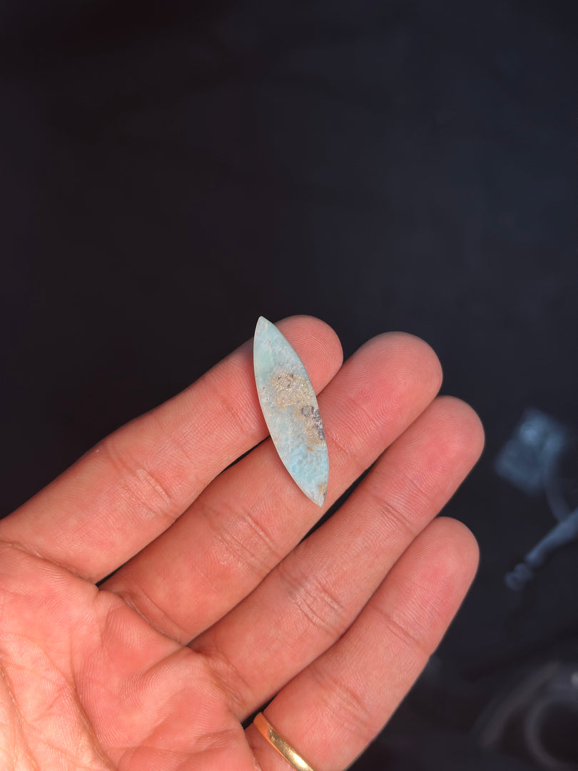 Premium Larimar Crystal 3.80g – Natural Blue Stone for Spiritual Healing & Serenity
