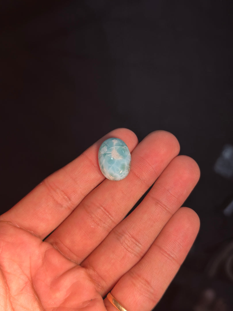 Authentic Larimar Gemstone 3.70g – Natural Healing Crystal for Stress Relief & Positivity
