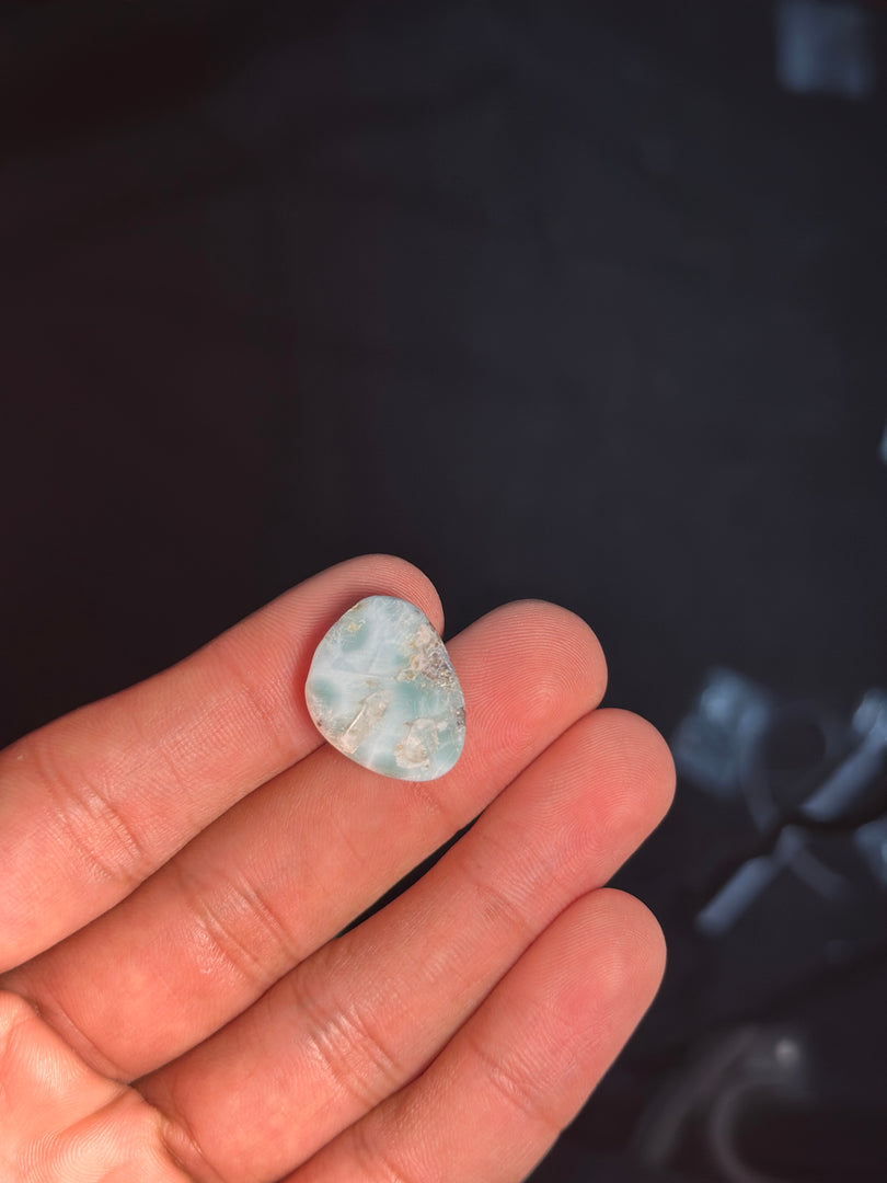 Premium Larimar Crystal 3.77g – Natural Blue Stone for Spiritual Healing & Serenity