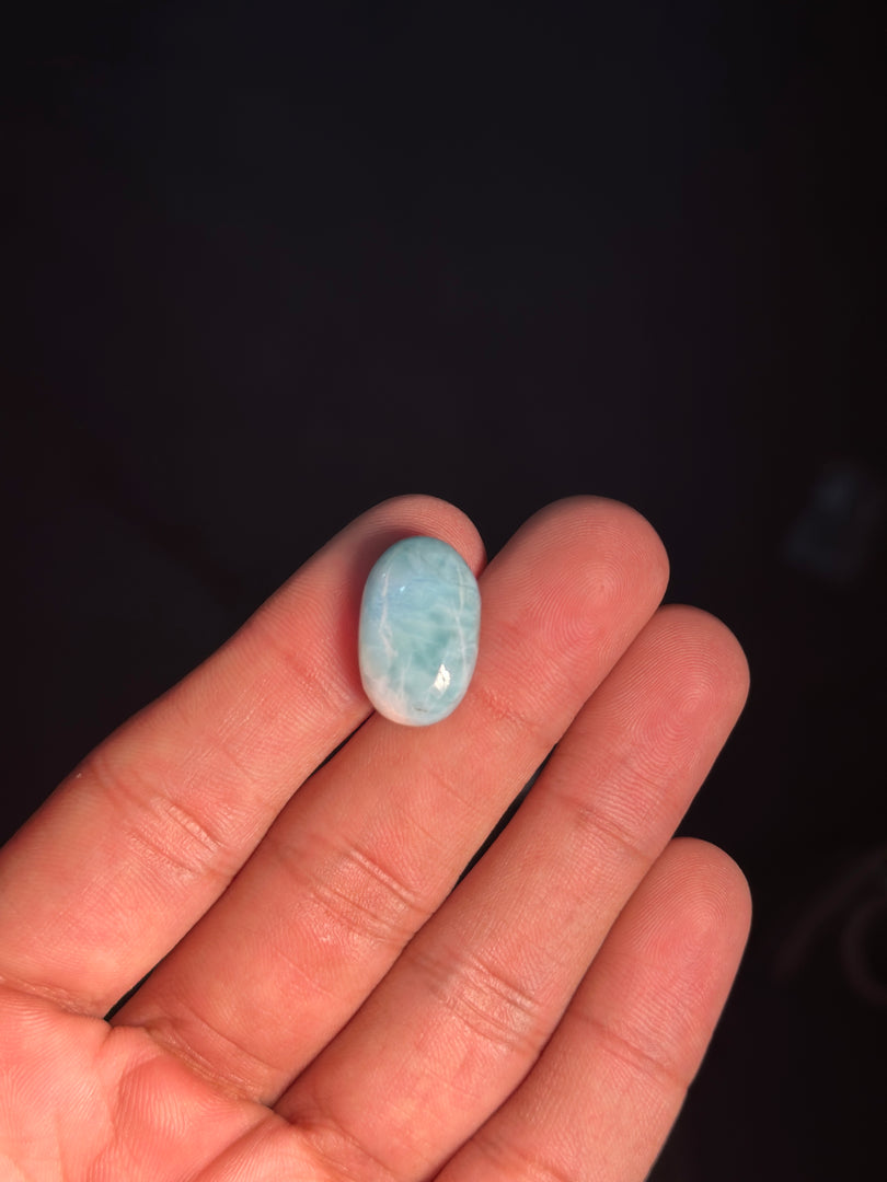 Authentic Larimar Gemstone 3.43g – Natural Healing Crystal for Stress Relief & Positivity