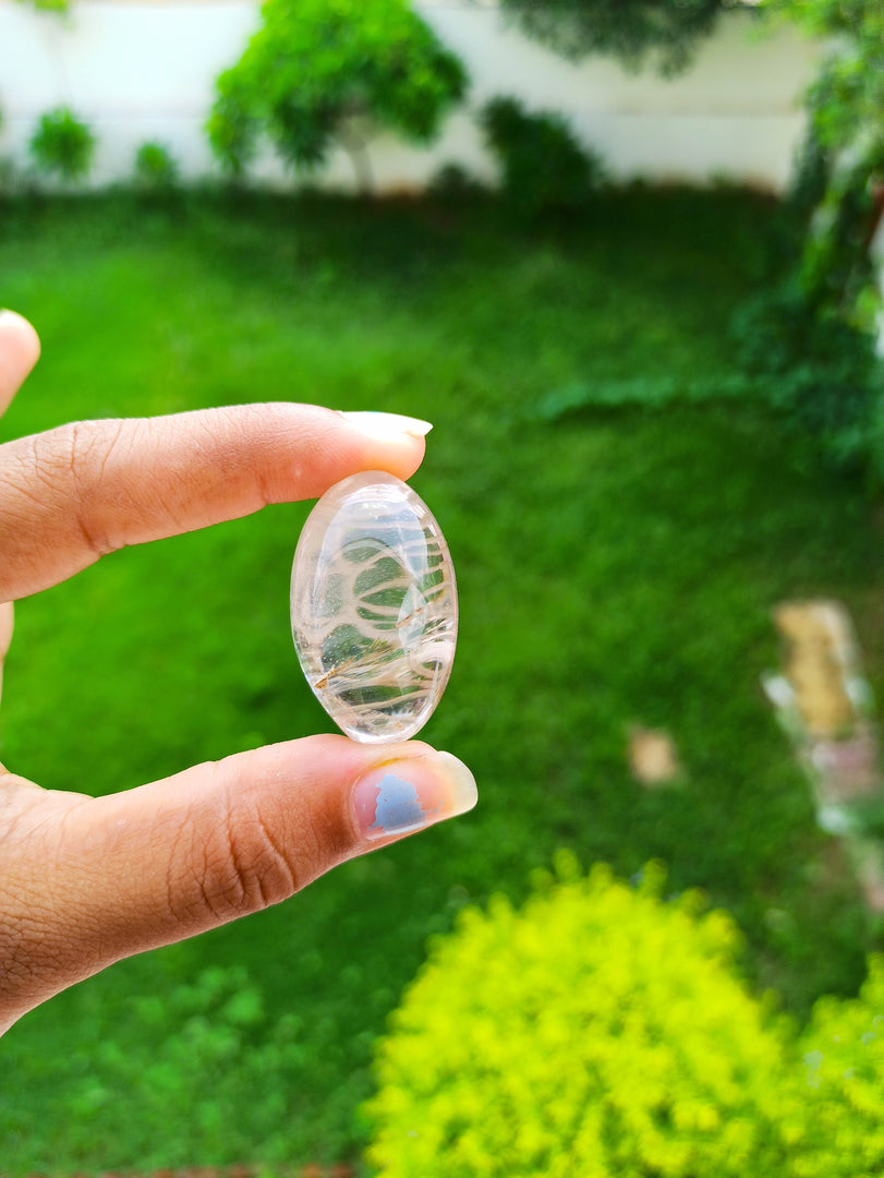 Crystal Lingam with Shri Yantra