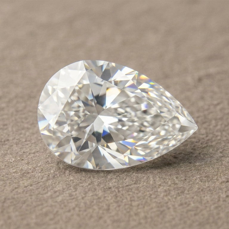 Pear cut moissanite, loose